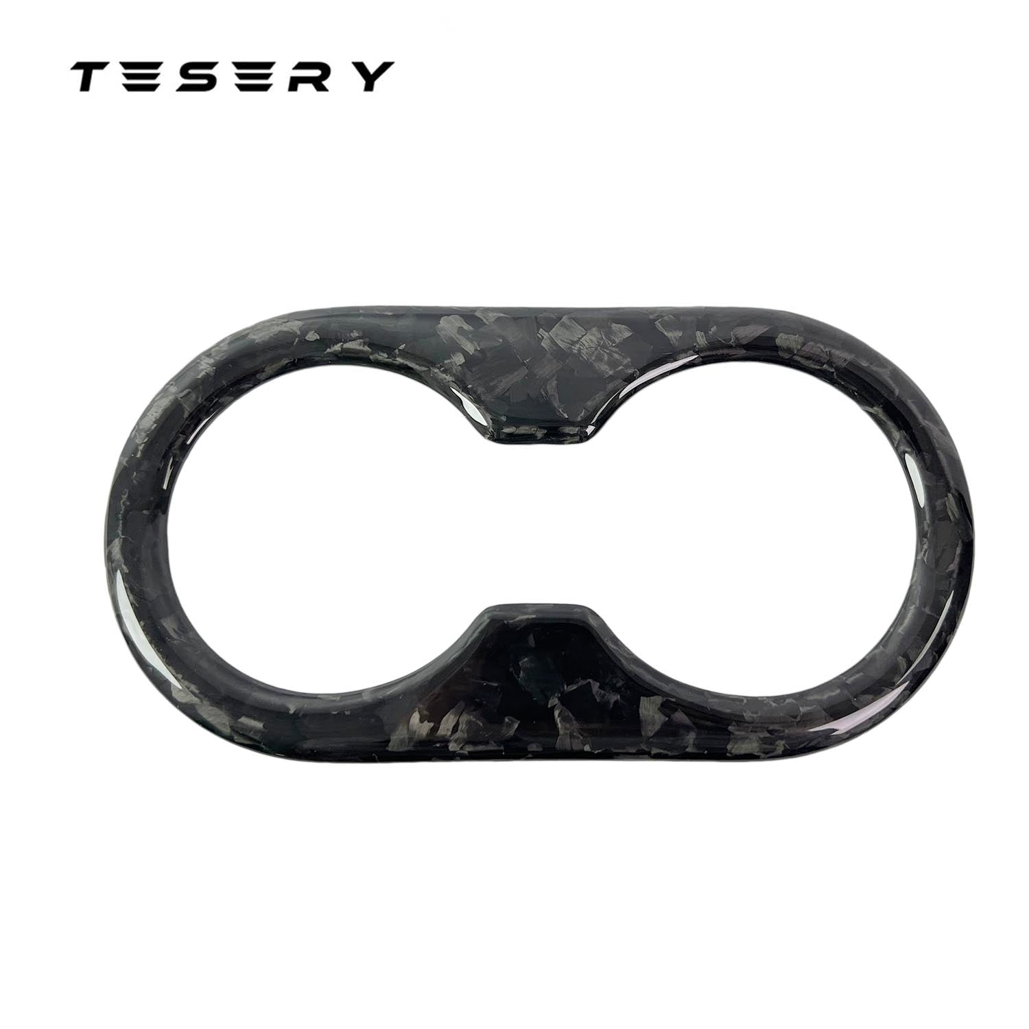 Backseat Cup Holder for Tesla Model 3 Model Y - Carbon Fiber Interior Mods
