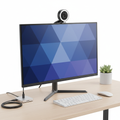 1080p webcam with ring light on a monitor