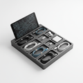 Cable management desk organizer with multiple slots