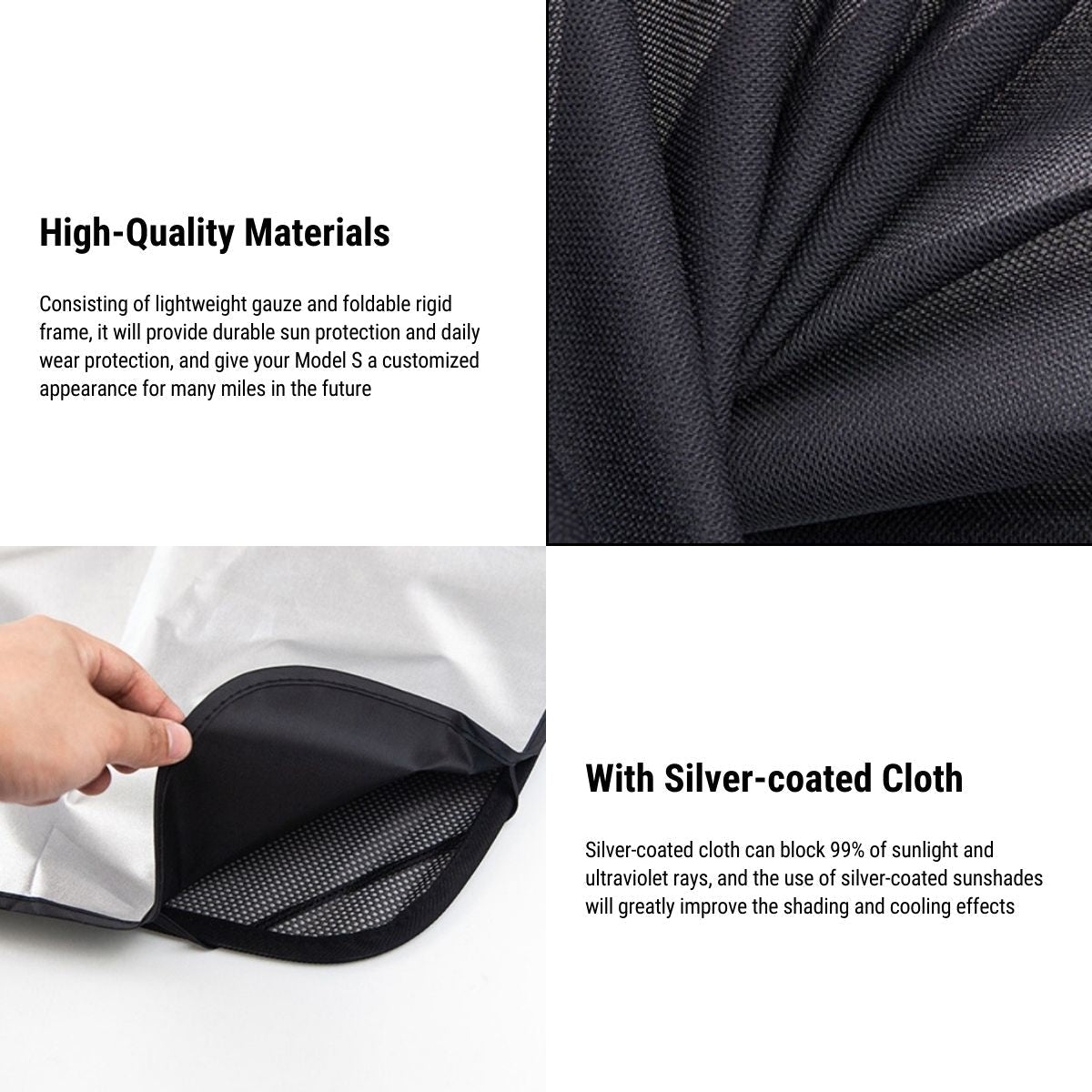 Panoramic Sunroof Sunshade for Tesla Model S