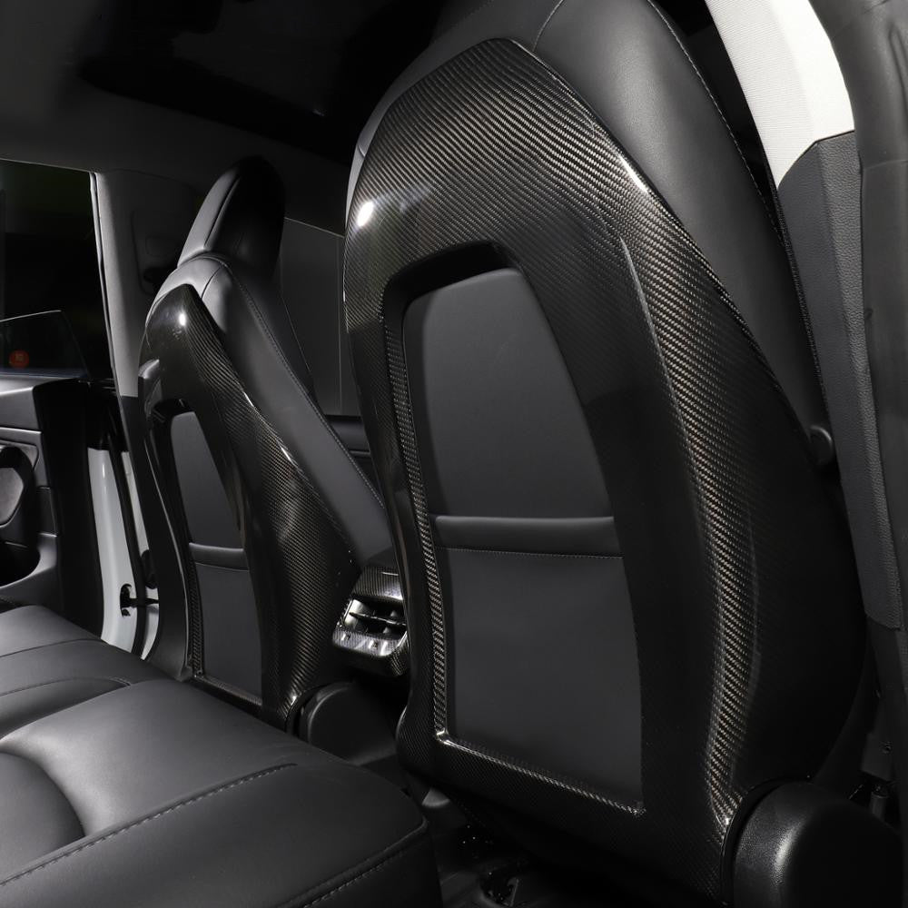 Back Seat Cover for Model 3 / Y - Real Carbon Fiber Interior Mods