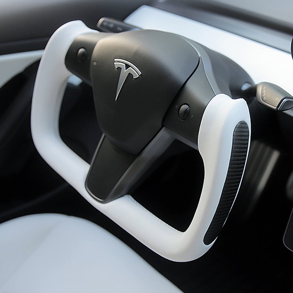 TESERY Yoke Carbon Fiber Steering Wheel for Model 3 / Y【Style 37】
