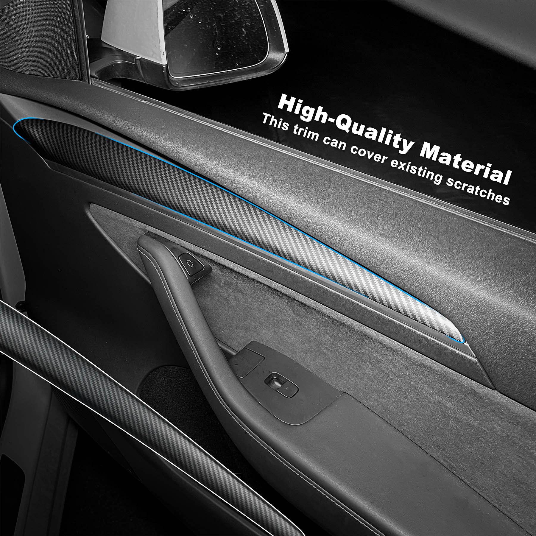 Variety Door Panel Trim for Tesla Model 3 2021-2023.10 & Model Y 2020-2024